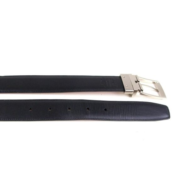 CLASSIC BLACK BROWN REAL LEATHER 1 3/8"Wd RVRSBL CASUAL DRESS BELT Sz 38/95 (T51 - Picture 15 of 15